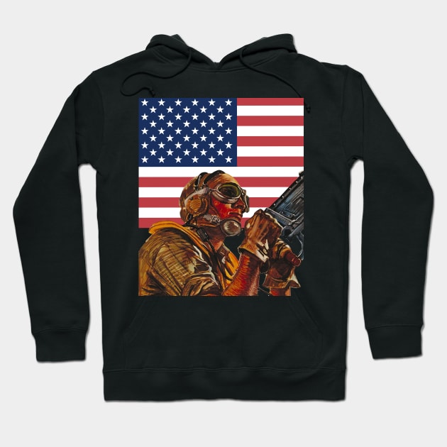 USAAF - The Mighty Eighth - Vintage style Hoodie by BearCaveDesigns